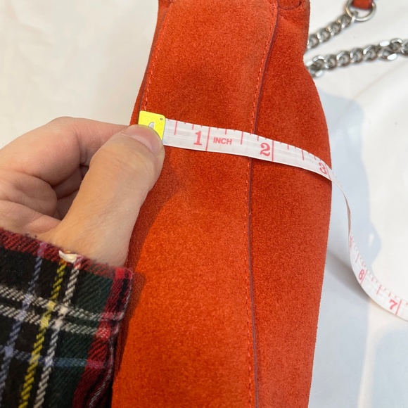 ZARA Burnt Orange Suede Crossbody Purse - Picture 11 of 11